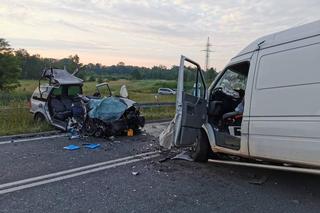 Dąbrowa Tarnowska. Tragiczne zderzenie osobówki z dostawczakiem. Nie żyje troje Rumunów