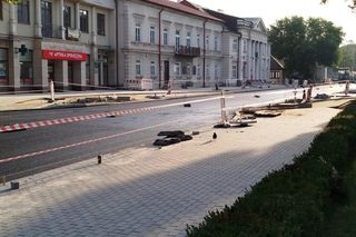 Siedlce: trwa budowa nowej nawierzchni na skrzyżowaniu ulic Piłsudskiego, Floriańskiej, Starowiejskiej i Kościuszki
