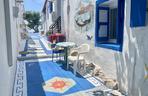 Wyspa Samos. Niebieska uliczka w Pitagorio