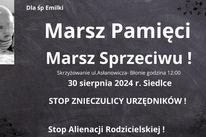 Marsz Pamięci i Sprzeciwu dla śp. Emilki połączony z Protestem Ojców pod GOPS w Siedlcach