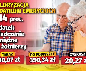 Waloryzacja dodatków emeryckich