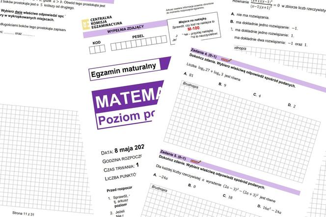 Matura 2024: Matematyka. Odpowiedzi, rozwiązania, ARKUSZE CKE [8.05.2024]