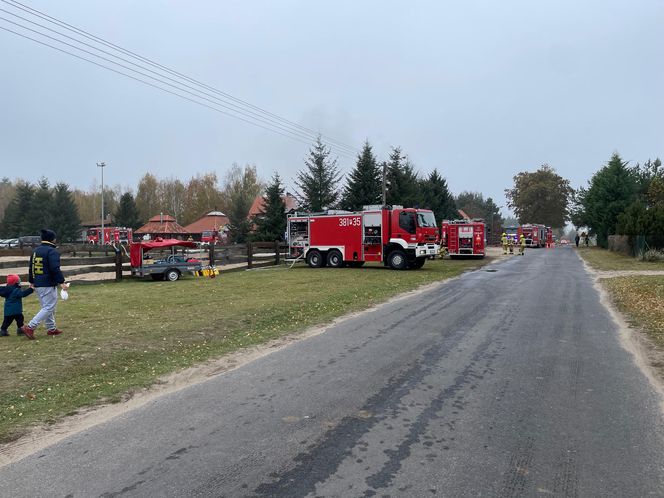 Pali się Ranczo Smyczyna koło Leszna