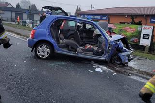 Zmiażdżony Ford pod Gorzowem. Poważny wypadek w Bogdańcu