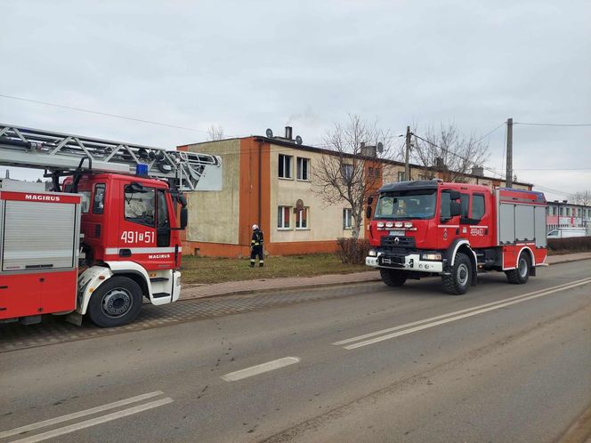 Pożar budynku socjalnego w Starachowicach