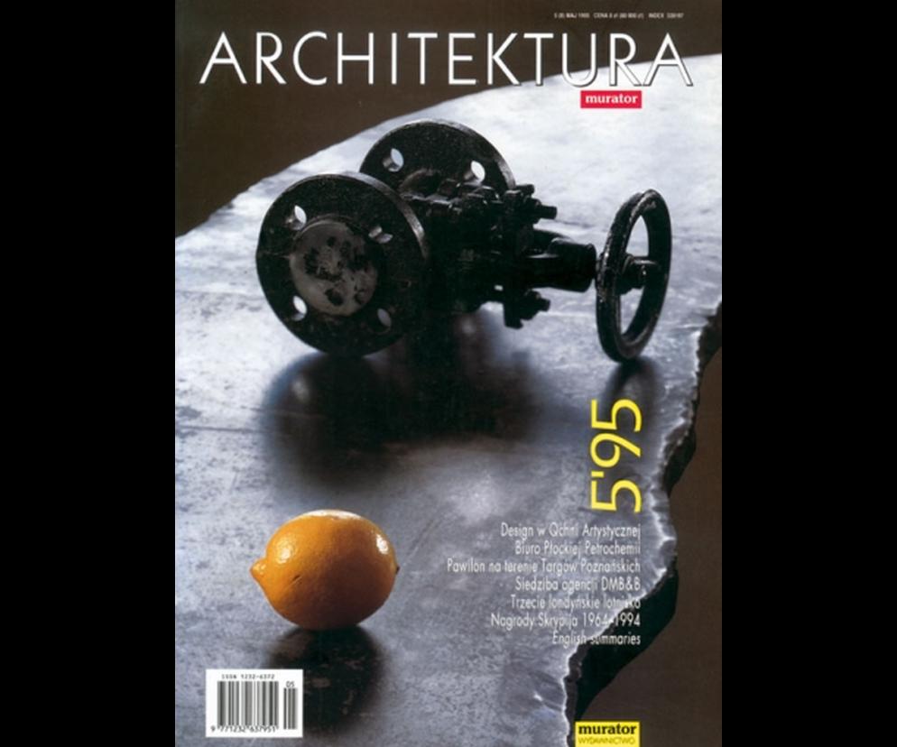 Okładka Miesięcznik Architektura 05/1995