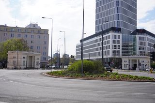 Budynki Rogatek Mokotowskich na pograniczu Mokotowa i Śródmieścia w Warszawie