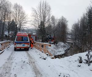 Wypadek Zakopane. Dachowanie samochodu