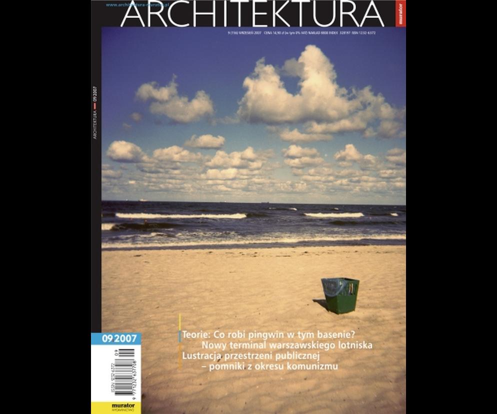 Okładka Miesięcznik Architektura 09/2007