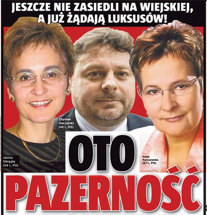 Oto pazerność nowych posłów