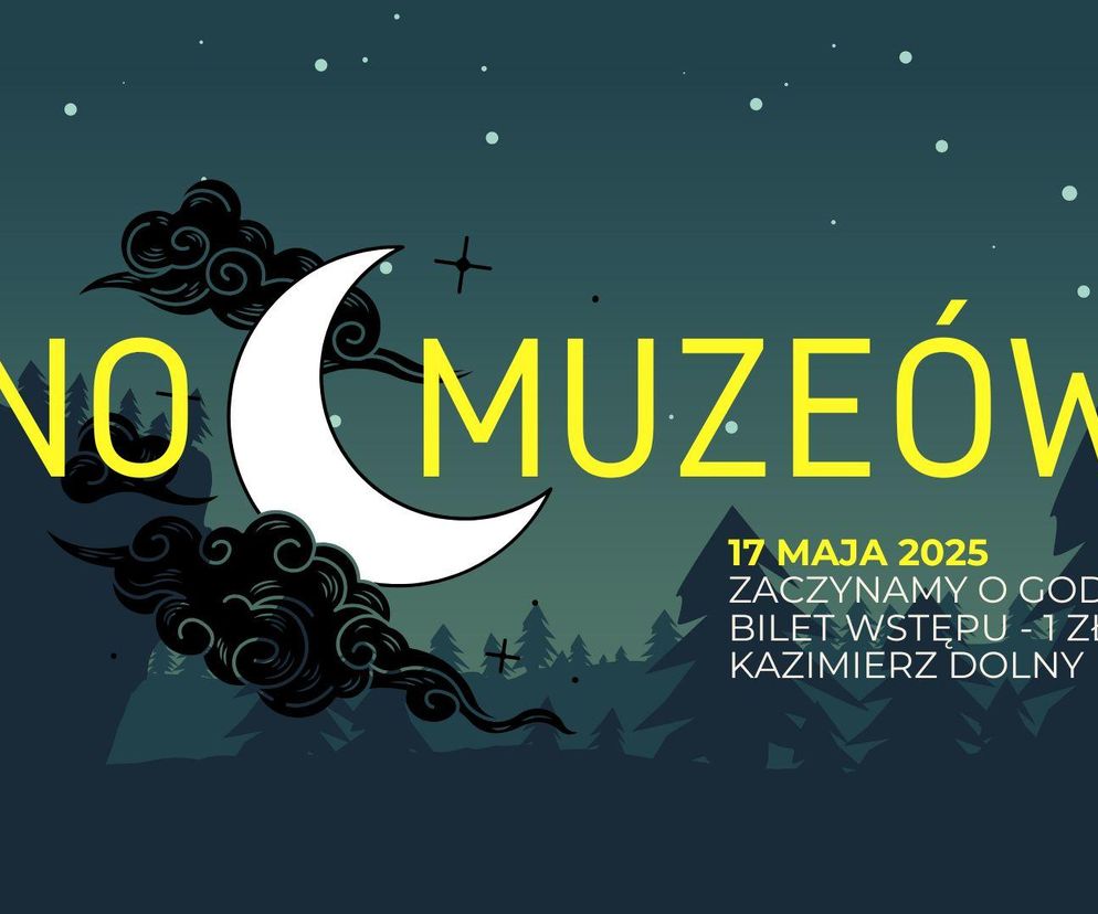 Noc Muzeów w Muzeum Nadwiślańskim - plakat wydarzenia 