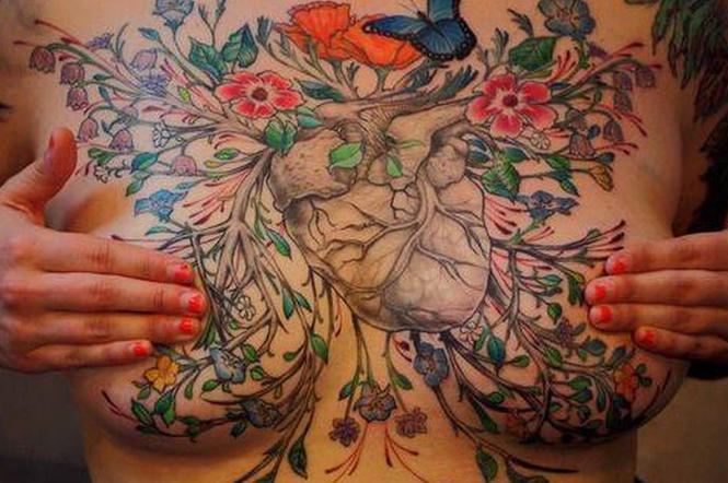 Niezwykłe tatuaże, które ukrywają blizny po usunięciu piersi