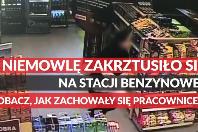 Gdańsk: Niemowlę zakrztusiło się na stacji benzynowej. Pomogły pracownice [WIDEO]