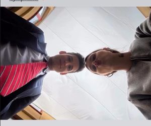 Na Wspólnej nowy sezon. Tadeusz (Jakub Pruski), Daria (Patrycja Topajew) na planie