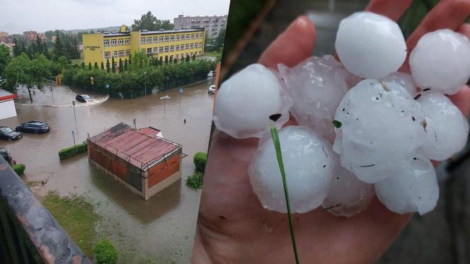 Potężne burze z gradem na Dolnym Śląsku. Są podtopienia 