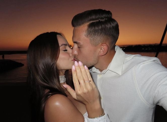 Bartłomiej Wdowik z dziewczyną 