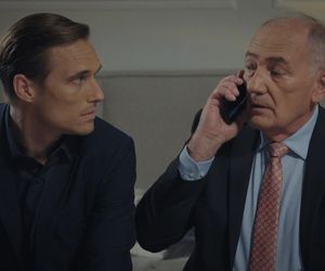 M jak miłość, odcinek 1884. Olek (Maurycy Popiel), Jerzy Argasiński (Karol Strasburger)