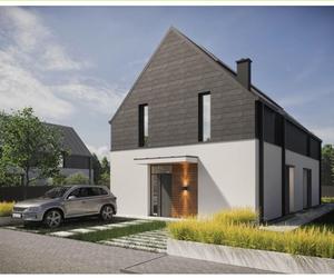 Dom mieszkalny jednorodzinny na wąską działkę o powierzchni 150 m²
