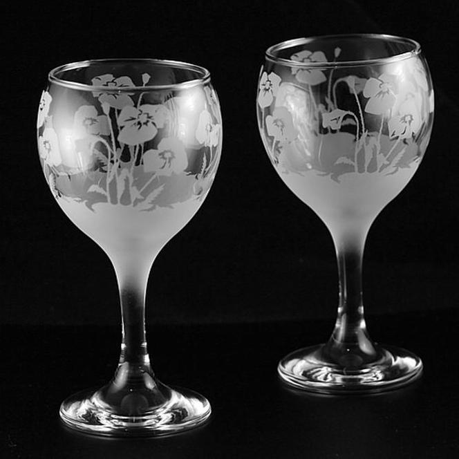 Kieliszki, szklanki, karafki: piaskowane szkło zdjecie nr 7