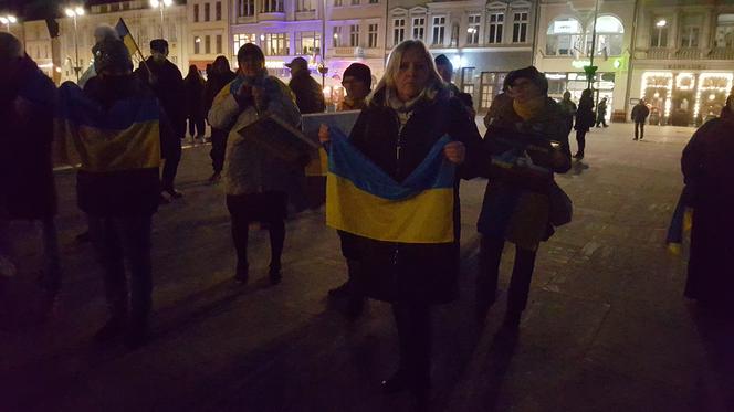 Bydgoszcz. Protest przeciwko wojnie w Ukrainie