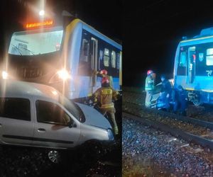 Pomyliła tory z drogą. Pociąg zmiażdżył jej auto