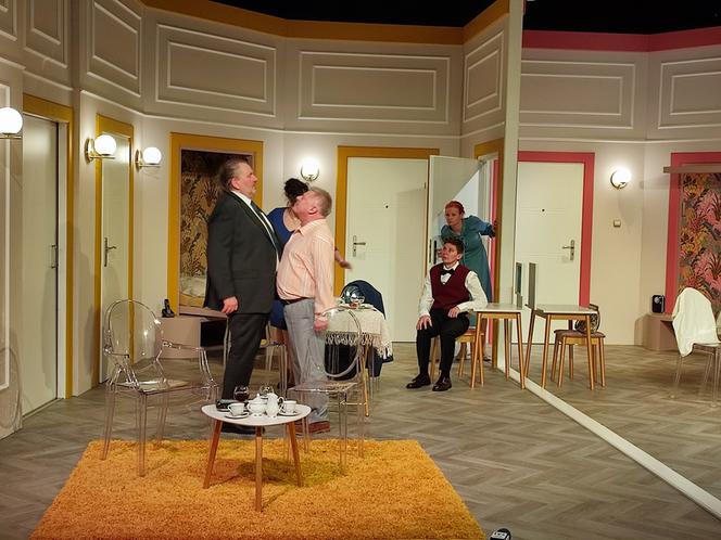 Spektakl "Prezent urodzinowy" w Teatrze Żeromskiego w Kielcach - próba