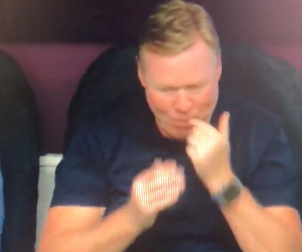 Ronald Koeman podczas meczu Polska - Holandia