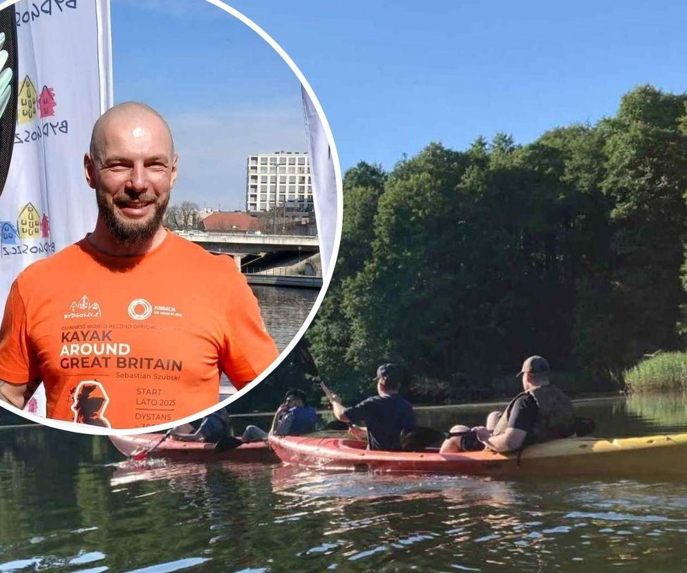 Bydgoszczanin opływa Wielką Brytanię kajakiem. Sebastian Szubski chce pobić rekord Guinnessa w mniej niż 40 dni
