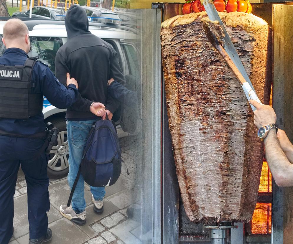  Kebabowy haracz! Miesiącami terroryzował obsługę lokalu. 25-latek żądał darmowego jedzenia!