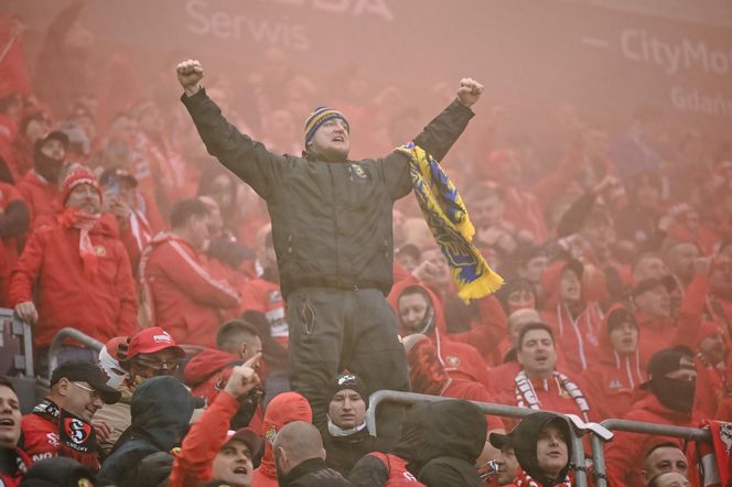 Lechia Gdańsk - Widzew Łódź: Zdjęcia kibiców z meczu 15. kolejki PKO BP Ekstraklasy