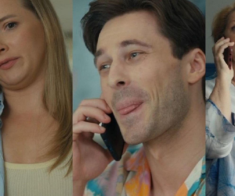 Barwy szczęścia, odcinek 3121. Sofia (Valeri Gouliaeva), Józefina (Elżbieta Jarosik), Andrzej (Leon Charewicz)