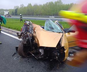 Tarnów. Zderzenie ciężarówki z osobówką na autostradzie A4