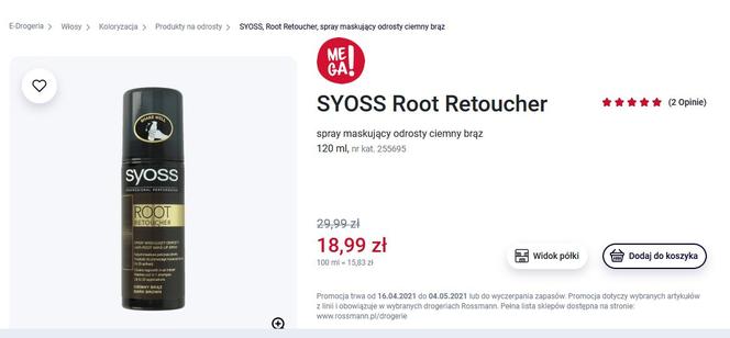  Promocja Rossmann. Wielkie rabaty na  kosmetyki Syoss 