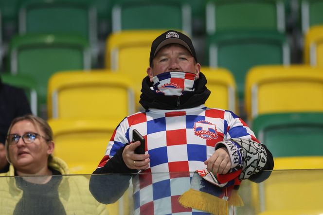 Kibice GKS Katowice na meczu z Piastem Gliwice 8.11.2025