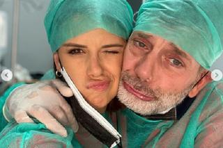 Na sygnale po wakacjach 2023. Martyna (Monika Mazur), Wiktor Banach (Wojciech Kuliński) na planie