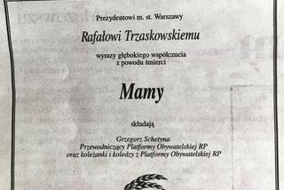 Trzaskowski nekrologi