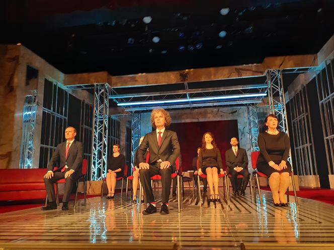 Próba "Kariery Nikodema Dyzmy" w Teatrze Horzycy