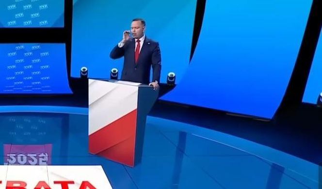 Karol Nawrocki na debacie prezydenckiej 2025