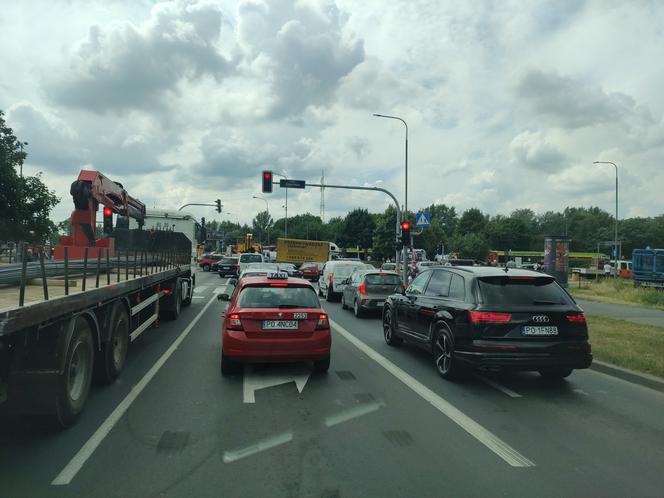 Wypadek tramwajów na rondzie Starołęka