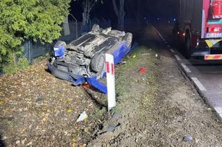 Nocny dramat pod Płońskiem. Kierowca skody walczy o życie!