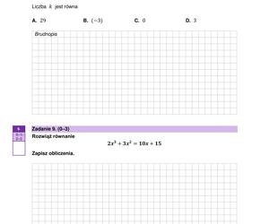 Arkusz maturalny z próbnej matematyki 2023