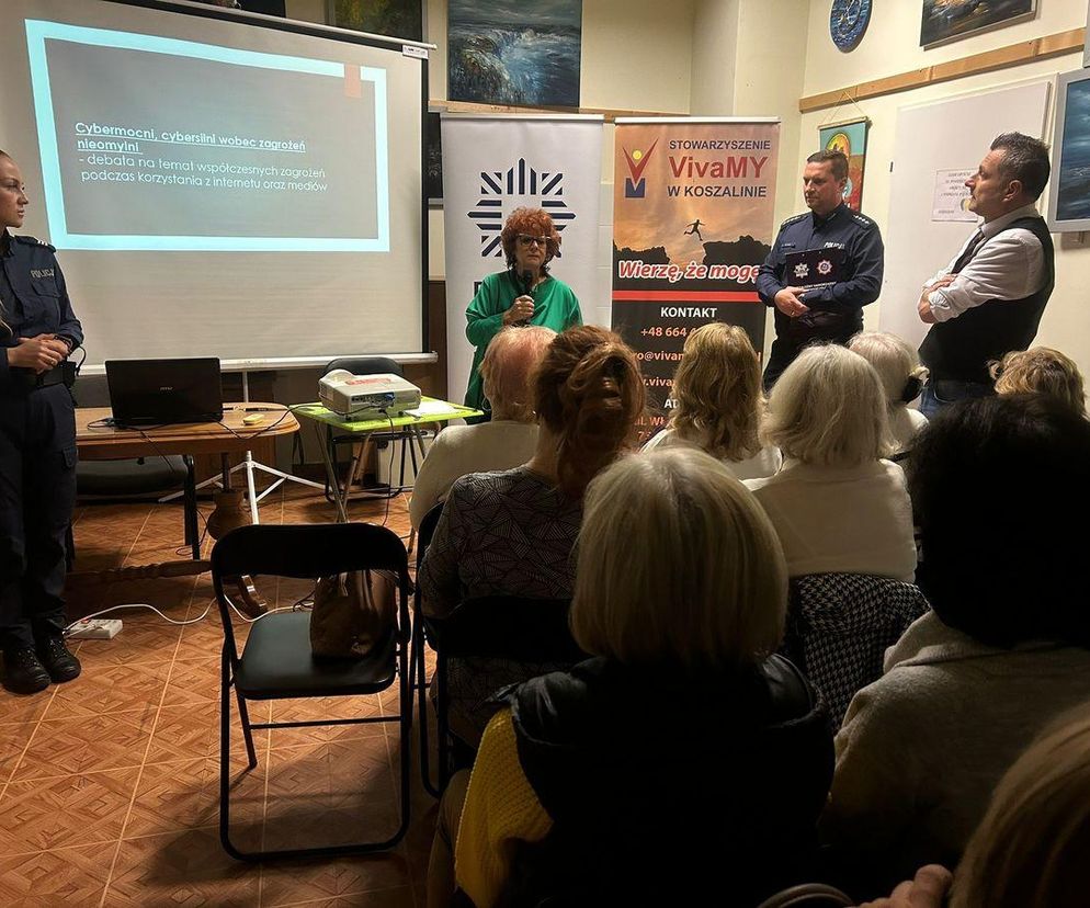spotkanie policji z seniorami w Koszalinie 