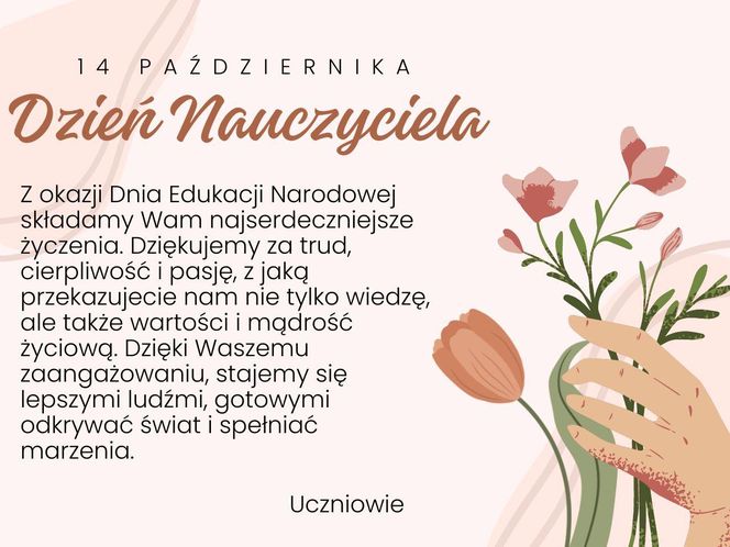 Mądre życzenia na Dzień Nauczyciela - darmowe kartki