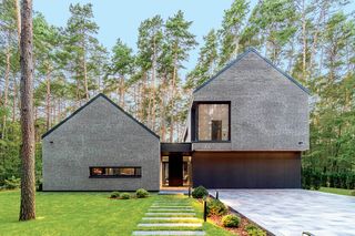 Bryła i wnętrza leśnego domu