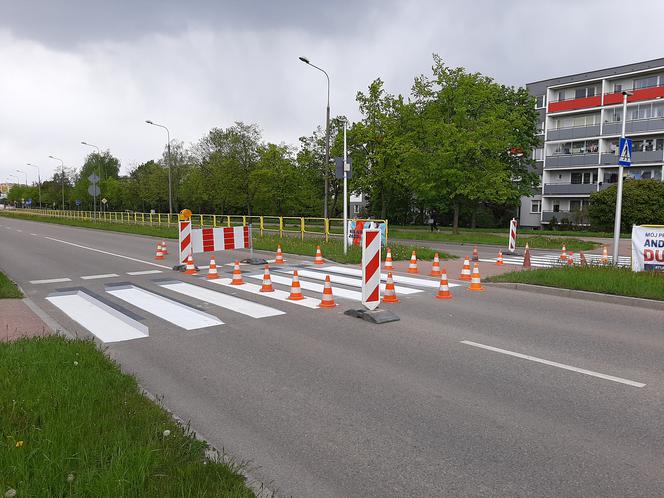 Trójwymiarowe przejście dla pieszych w Łomży