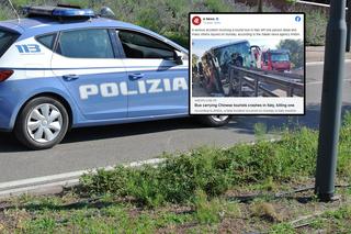 Wypadek polskiego autokaru we Włoszech! Jedna osoba nie żyje, 24 rannych