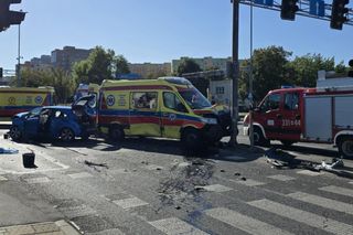 Wypadek na skrzyżowaniu ulic Limanowskiego i Maratońskiej