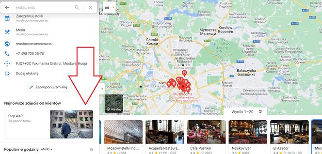 Atak hakerów na restauracje w Moskwie. Informują klientów o barbarzyństwie Putina 