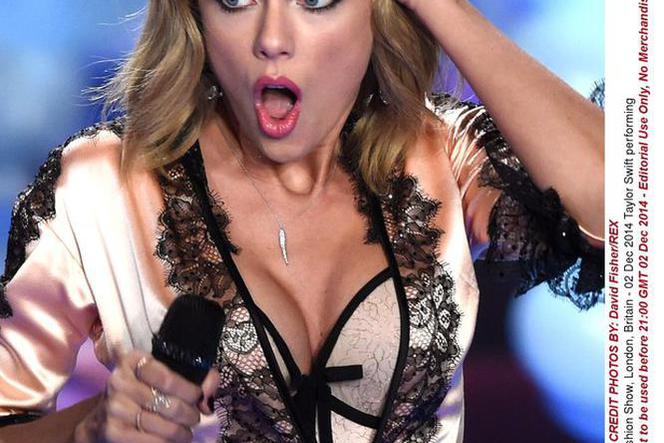 Victoria's Secret Show 2014: Taylor Swift w koronkowej bieliźnie na scenie! Było sexy? ZDJĘCIA