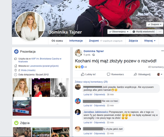 Dominika Tajner-Wiśniewska - pozew o rozwód